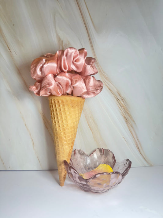 Peony Pink Mini Scrunchie